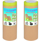 2 Roll 12Inchx50Feet Pre-Taped Masking Paper Roll - Heavy Painters Paper with Adhesive, Tear-Resistant for Auto Body, Wall Painting, Floor Protection, Furniture&DIY Projects (2, 12inch*50feet)