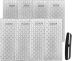 Diamond Sharpening Stone for 6 PCS Diamond Plate Honing Stone for Kitchen Sharpening Dull Knives Grindstone (SET-A)