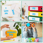 Alphabet Stickers, 1'' Inch 12 Sheets Light Blue Letter Stickers, Self-Adhesive Vinyl Mailbox Numbers, Letters for Bulletin Boards, Classroom & Home Decor