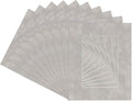 Pack of 25 Acid Free 11x14 Mats Bevel Cut for 8.5x11 Photos - Light Grey Suede Precut Matboards With Backing Boards and Clear Photo Mat Bags For Pictures, Photos, Framing - 4-ply Thickness