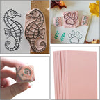 25 Pcs 4"x6" Rubber Linoleum Stamp Carving Blocks for Printmaking, Linocut Artists, Crafts - Light Pink by KUKLIPJIM