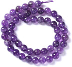 60pcs 6mm AAA Natural Amethyst Beads Crystal Energy Healing Power Stone Beadsfor Jewelry Making DIY Bracelet Necklace Accessories 15"