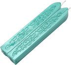 Yoption Sealing Wax Sticks with Wicks Antique Fire Manuscript Sealing Wax for Wax Seal Stamp (Green)