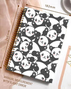 iampanda Spiral Journal Notebook,Cute Strong Twin-Wire Binding with Premium Paper for Girl Women,60 Sheets A5 College Ruled Notebook/Journal,Perfect for School Office Home Gifts,Smile Panda