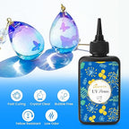 Bsrezn 200g UV Resin Kit with Large Light 32 Beads, Crystal Clear Solar Activated UV Epoxy Resin for Jewelry Making (100g x 2)