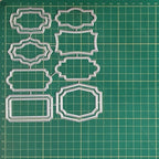 Mvchifay Cutting Dies for Card Making Metal Die-Cuts Scrapbooking Tool Hollow Frame DIY Craft Punch Template Embossing for Paper Album Decor (Various Labels-12.8x15.5cm)