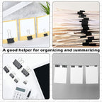 Yexiya 1000 Pcs Binder Clips Bulk Assorted Sizes Black Paper Clips Small Binder Clips Office Clips Bulk Mini Paper Clamps Multi Sizes for School Teachers Office Supplies (Multi Sizes)