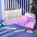 Arrtx 30 Colors Acrylic Paint Pens for Rock Painting, Extra Brush Tip, Water Based Paint Markers for Stone, Glass, Easter Egg, Wood and Fabric Painting-No Toxic,No Odor 30B