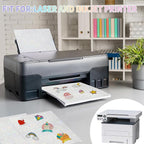 20 Sheets Holographic Sticker Paper,8.5x11 Inch Clear Printable Vinyl Sticker Papers,Self-Adhesive Waterproof for Inkjet/Laser Printer（Clear Glass）