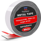 Thaibear Self Adhesive Metal Tape for Magnets (1.4'' Wide x 30 ft Long) Flexible Metal Strips for Magnets, Ferrous Tape for Magnets, Stick Metal Magnetic Tape Strips Roll with Adhesive Backing