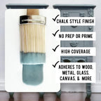 Daydream Apothecary Premium Chalk Style Paint for Furniture, Home Décor, Wood, DIY Interior Projects, Quick Dry, No Prep or Prime Needed, Matte Light-Slate Grey - 8oz