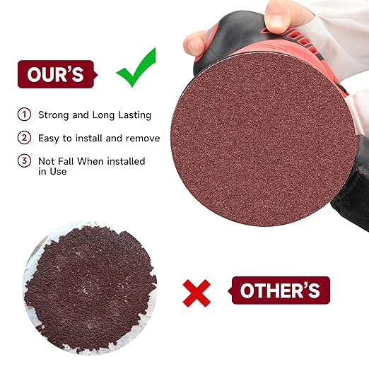 5 Inch 100 PCS Sanding Disc 1000 Grit,Hook and Loop Sanding Discs for Random Orbital Sander