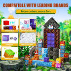 Magnetic Blocks - Build Magnet World Magic Portal Set, Magnetic Tiles Building Blocks Toddler Toys STEM Sensory Outdoor Toys for 3+ Year Old Boys & Girls, Creative Kids Games Kids Toys-120PCS