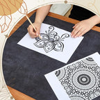 Dinifee 5 Sheets Large Carbon Paper for Tracing 20.3 x 78.7 Inch Graphite Transfer Paper Waxed Carbon Transfer Paper for Wood, Paper, Canvas, Woodworking Patterns, Fabric, Sketch Drawing, Black