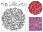 CHGCRAFT Flower Pile Polymer Clay Texture Sheets Flowers Silicone Texture Stamp Clay Texture Mat Modeling Pattern Pad Texture Sheets for Jewelry and Clay Earrings Tools, 5.5x5.5 inch