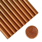 Glue Gun Sealing Wax Sticks for Wax Seal Stamp - Metallic Copper Rusty Gold, Great for Wedding Invitations, Cards Envelopes, Snail Mails, Wine Packages, Christmas Gift Ideas, Pack of 10