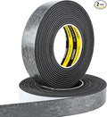 2 Pack EVA Single-Sided Adhesive Black Foam Tape, 1.2inx9.84FT Single-Sided Sealing Strip Foam Pad Sponge Tape Window Weatherproof, Self-Adhesive Insulation Sealing Tape