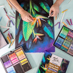 Mont Marte Extra Soft Oil Pastels Vibrant Hues Premium 120pc, Assorted Bright Colors, Vibrant, Buttery, Versatile Art Pastels for Blending, Layering & Shading, Art, Craft, Coloring and Sketching