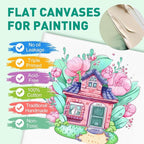 FUMILE Canvases for Painting 11x14 Inch 10 Pack, Canvas Boards for Painting Primed Acid Free Blank Canvas Panels for Oil Paint, Watercolor, Acrylic Paint, Gouache and Tempera.