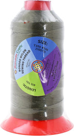 Mandala Crafts Bonded Nylon Thread - Olive Drab Heavy Duty Sewing Threads - 415 YDs Size 346 210D T350 Tex 350 for Leather, Jeans, Weaving, Outdoor, Marine, Upholstery