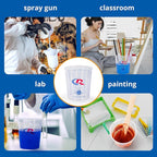 Paint Mixing Cup 40 Ounce, Accurate Measurements in Ratios and OZ. and ML, 100PCS Plastic Graduated Measuring Cups with 12PCS Lids for Paint, Resin, Epoxy, Acrylic, Pigments, Art