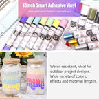 TECKWRAP Matte Vinyl Smart Adhesive Vinyl Permanent,13in x 5ft, Vinyl for DIY Craft Decal Projects, Compatible with Explore3/Maker3, Beige
