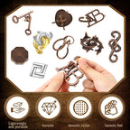Yilloog 24 Pcs Metal Brain Teaser Puzzles Assortment for Adults Difficult Magic Puzzles Highly Hard Brain Games Iq Logic Test Disentanglement Game for Classroom Mind Challenge(Novelty)