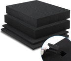 Coengwui Pick and Pluck Foam Inserts, Pre-Cubed Pick Apart Sheets for Crafts Toolbox Game Box Camera Cases Drawer Storage (2Pack 12 x 12 x 2" with 0.4" Bottom Padding)