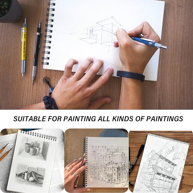 Deokke Sketchbook Top Spiral Bound Sketch Pad, 9 x 12 inch,100GSM Thick Paper,50 Sheets 100 Pages,Art Sketch Book Aesthetic Cute Drawing Writing Paper,for Girls Women-Bear