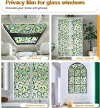 Window Privacy Film Stain Glass Window Film Rainbow Window Film Window clings Non-Adhesive Reusable Decorative for Room (Mistletoe Rainbow, 35.4 x 78.7 in)