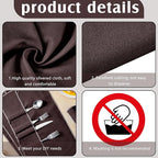 Jecery 1.1 Yard Anti Tarnish Silver Cloth by the Yard, Luxury Jewelry Silver Polishing Storage Protect Cloths for Silverware Flatware Silversmith Polishing (Brown)