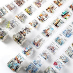 6 Rolls PET Tapes Set Pre Cut Tape Stickers City Stickers journaling Tape Transparent Sticker Books for Scrapbooking Scrapbook Tape Decorative