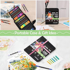 nauets 100 Colors Brush & Fine Dual Tip Watercolor Markers Set for Kids Adults Coloring Books No Bleeding Paint Pens For Drawing Note taking Planner Calligraphy Journaling Card Making Art Supplies