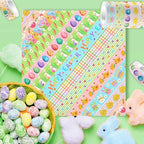 12 Rolls Summer Farm Washi Tape, Farm Animals Chicks Rabbits Masking Tape, Plaid Pattern Decorative Paper Stickers for Summer Holiday Scrapbook Journal DIY Crafts Gift Packing 16.4FT