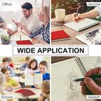 Yahenda 18 Pcs Spiral Notebook Bulk A5 Journal Lined 8.3'' x 5.5'' Writing Composition Paper Small Notepad Subject Notebook for Students Office Business Back to School Supplies (Red)