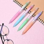 Temiary 4 Pcs Erasable Gel Pens & 10 Pcs Refills, Retractable Ink Pen with Eraser Clear, 0.5mm Fine Point Smooth Writing Make Mistakes Disappear for Crossword Puzzles Note Taking (Blue Ink)