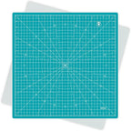 Headley Tools 17"x17" Rotating Cutting Mat, Self Healing Mat with 360-Degree Rotation & Anti-Slip Base, Sewing Board Cutting Mat Perfect for Fabric Quilting Leather Hobby Project, Turquoise