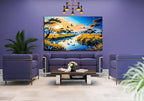 SpiritualHands Fantastic Scenery Tempered Glass Wall Art Painting for Living Room, Tempered Glass Modern Prints Decor, Large Vivid Color Panel for Bedroom, Kitchen, or Office