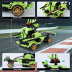 STEM Building Blocks Kit for Kids - 2 in 1 Remote Control Race Car and Robot Toy, Great Gift for Boys, Teens Age 6 7 8-12+ Year Old Who Love Engineering and RC Sports Car Toys