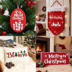 14Pcs Larger Christmas Stencils for Painting On Wood Reusable Xmas Stencils Set Holiday Templates for DIY Crafts Home Decor Art Projects