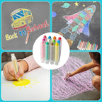 48 Pcs Dustless Chalk Colored twistable Chalk for Blackboard Doodling, Drawing, Writing, Colour Mixture
