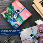 BLUEBIRD Signature Varnish for Acrylic Painting, Matt, 3.4 Fl Oz (100ML), Non-Yellowing, Non-Toxic, Anti-Crazing, Gloss Varnish for Pro Artists, Hobby Painters & Kids