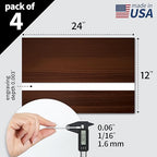 Trotec TroLase | 12"x24"x1/16", 4 Pcs | Cherry/White | 2 Ply | Modified Acrylic | Laser Engraving Double Color Plastic Sheet | Engraving Blanks for Laser, Saw, Guillotine | Made in USA