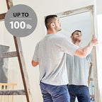 Heavy Duty Picture Wire Hanging Kit - D-Ring, Screws, Hanging Hooks,Level. Supports up to 100 lbs 50+ Feet (15.25M) Stainless Steel Wire Hanger