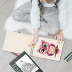 OSIMIG 10 Pack 5.5 * 8.5"" Sketch Books, 300 Sheet Drawing Paper, Mini Sketchbook for Kids, Drawing Pad, Top Spiral Bound Sketch Pad for Beginger, Adult Art Supplies, sumiaoben -10