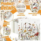 Fulmoon 200 Pieces Fall Floral Cocktail Napkins Disposable Autumn Flower Decoupage Paper Napkins Wildflower Beverage Towel for Thanksgiving Day Fall Party Favor Supplies