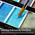 Paul Rubens Watercolor Paint Set, 36 Classical Glittery Colors Solid Paints, Strong Coverage, Good Lightfastness, Ideal for Illustrators, Artists, Painters, Students