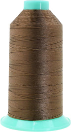 Mandala Crafts Bonded Nylon Thread Coyote Brown Heavy Duty Sewing Threads - 415 YDs Size 346 210D T350 Tex 350 Thread for Leather Jeans Weaving Outdoor Marine Upholstery Threads