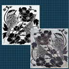 Falling in Art 12 * 12 Linoleum Carving Blocks, 2 Pack Soft Stamp Rubber Blocks for Crafts and Artists Printmaking, Gray,1/8" Thick