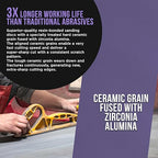 Dura-Gold Premium 600 Grit PSA Purple Film Ceramic Longboard Sandpaper, 2-3/4" Wide Continuous 20 Yard Roll - Self Adhesive Stickyback for Auto & Wood Air File Long Board Sanders, Hand Sanding Blocks